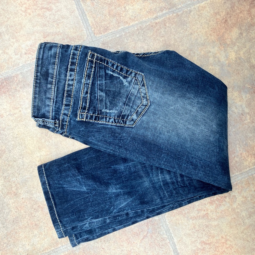 BKE Blue Relaxed Jeans with Natural Fading 27R